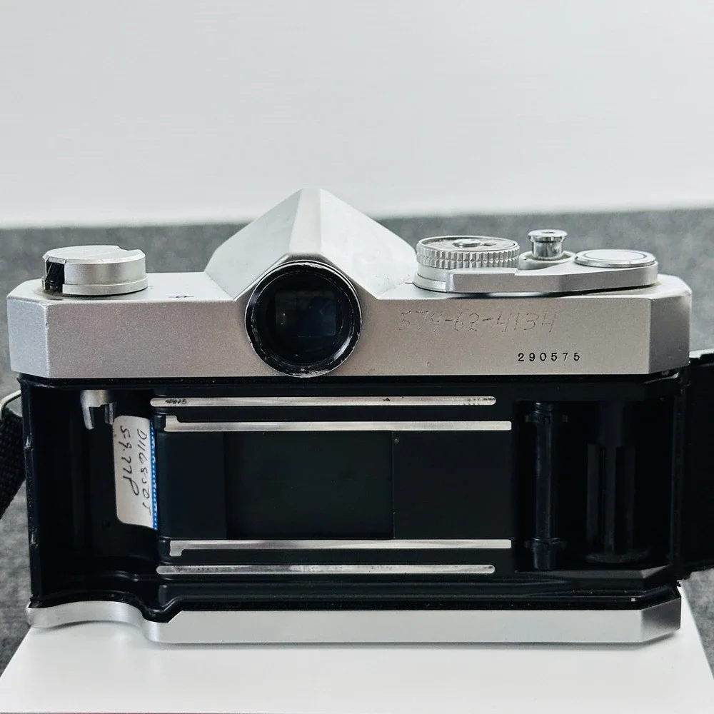Konica Autoreflex T 35mm SLR Film Camera with Soligor Lens Silver Black UNTESTED